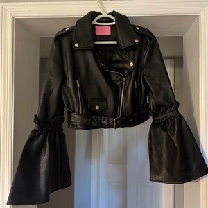 Azalea Wang crop bell sleeve jacket